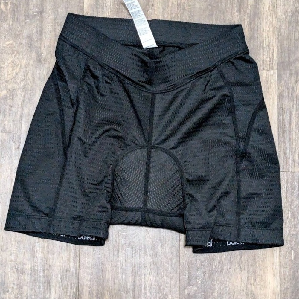 Baleaf woman Padded‎ Cycling Shorts Black Mesh Textured Bike Liner Size Small